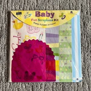 NWT Baby Scrapbook Kit, 8 Colorful Pages or More!